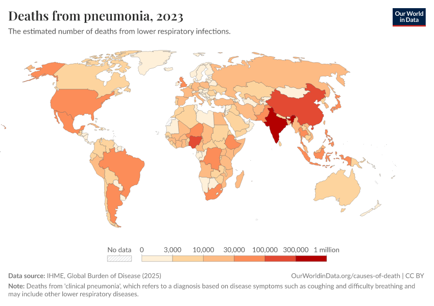 A thumbnail of the "Deaths from pneumonia" chart
