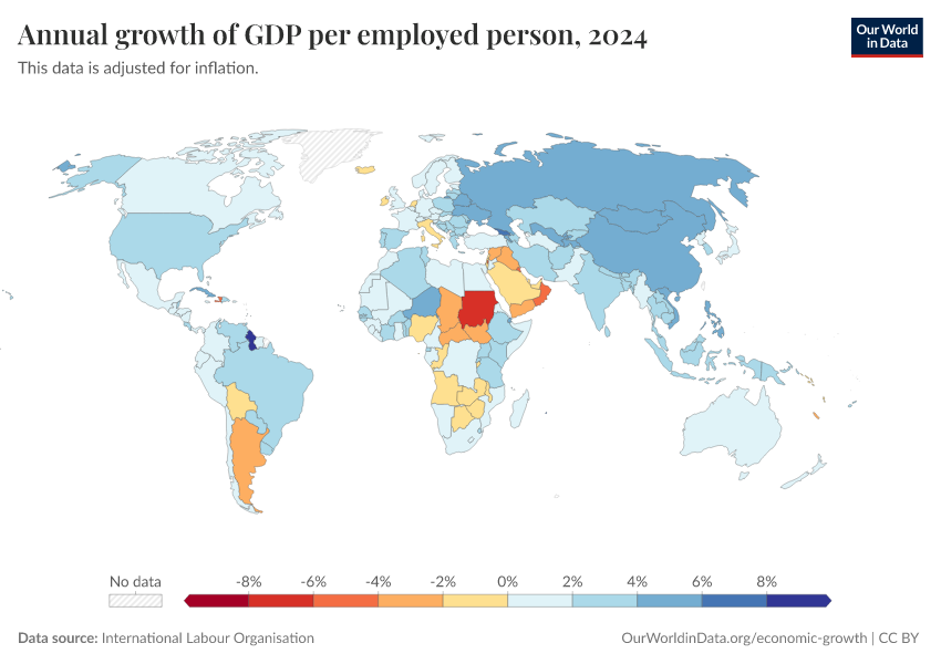 A thumbnail of the "Annual growth of GDP per employed person" chart